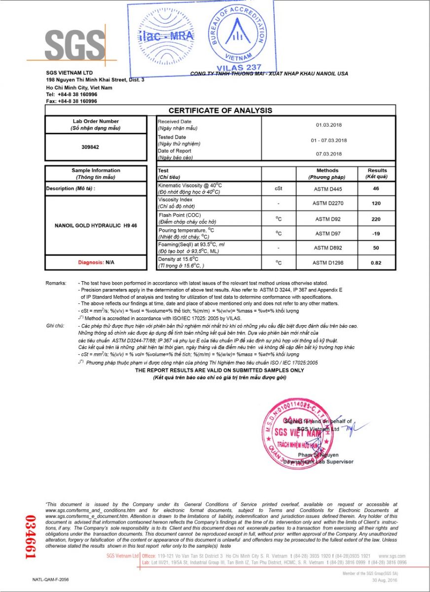 NANOIL GOLD HYDRAULIC H9 46